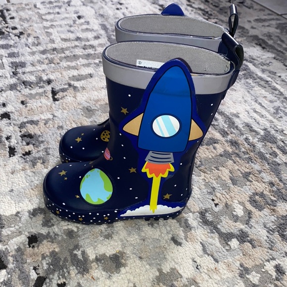 Cat & Jack Other - Cat & Jack Toddler Rocket Ship Outer Space Rain Boots Size 5